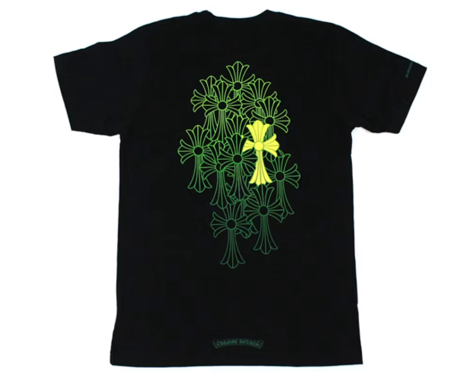 Chrome Hearts Cemetery T-shirt Black/Yellow/Green