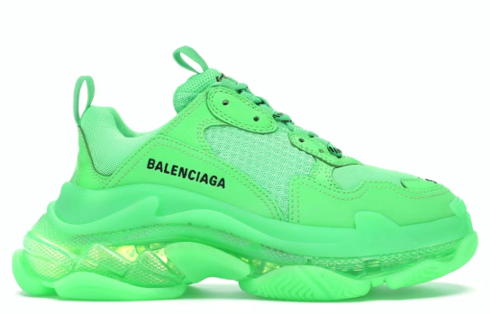 Balenciaga Triple S Neon Green Clear Sole (Women's)