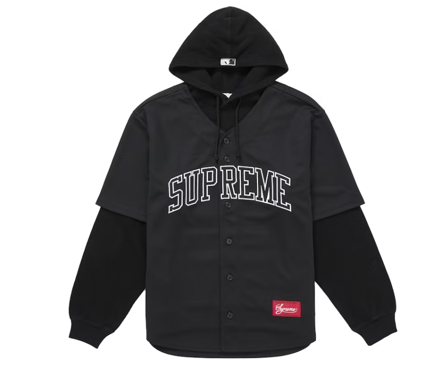 Supreme Chicago White Sox Hooded Baseball Jersey Black