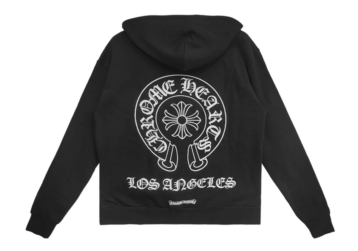 Chrome Hearts Los Angeles Exclusive Horseshoe Zip Up Hoodie Black