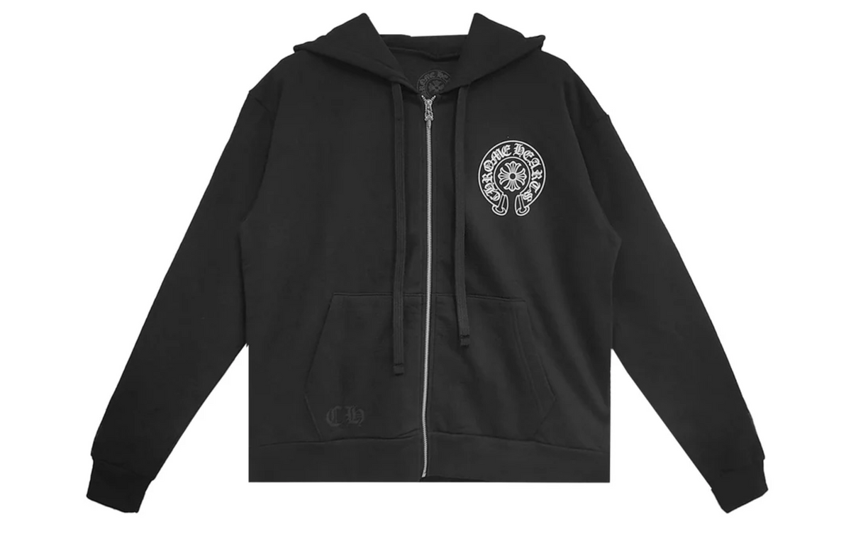 Chrome Hearts Los Angeles Exclusive Horseshoe Zip Up Hoodie Black