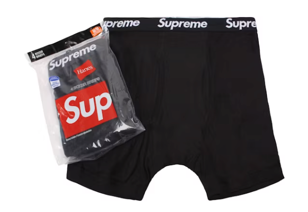 Supreme Hanes Boxer Briefs (4 Pack) Black