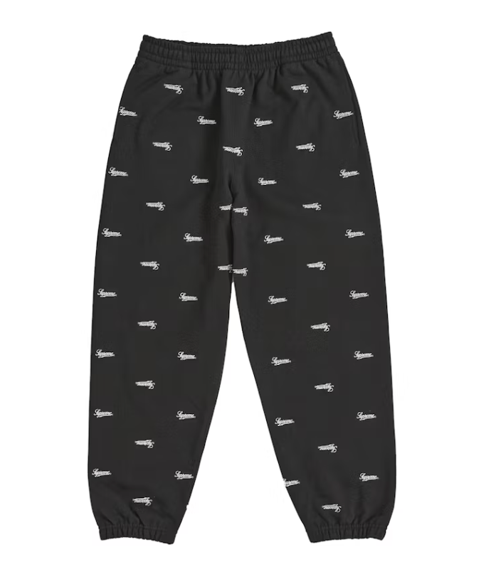 Supreme Repeat Script Sweatpant Black