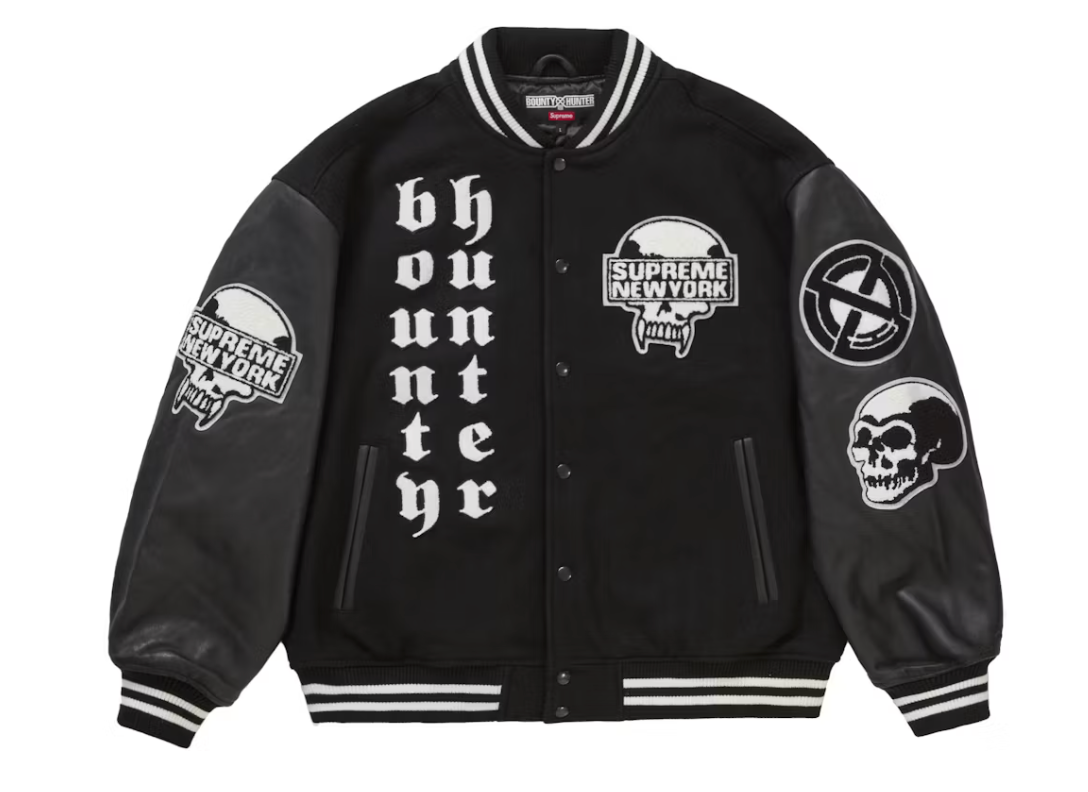 Supreme Bounty Hunter Varsity Jacket Black