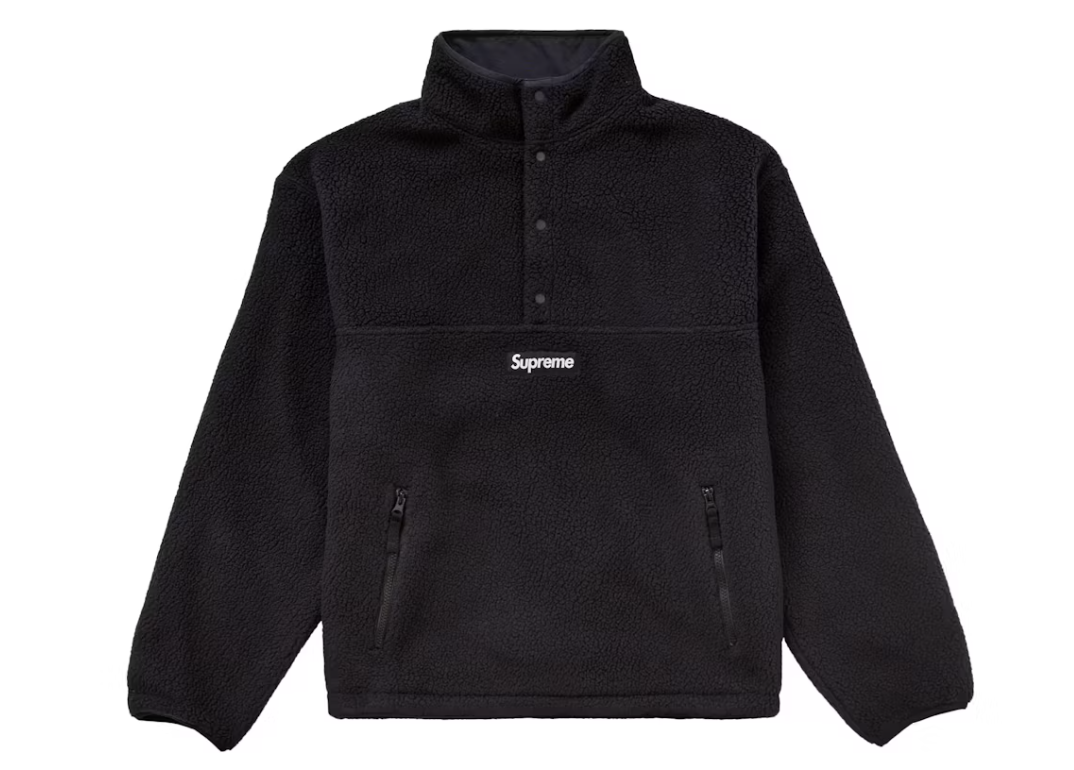 Supreme Polartec Shearling Reversible Pullover (FW24) Black