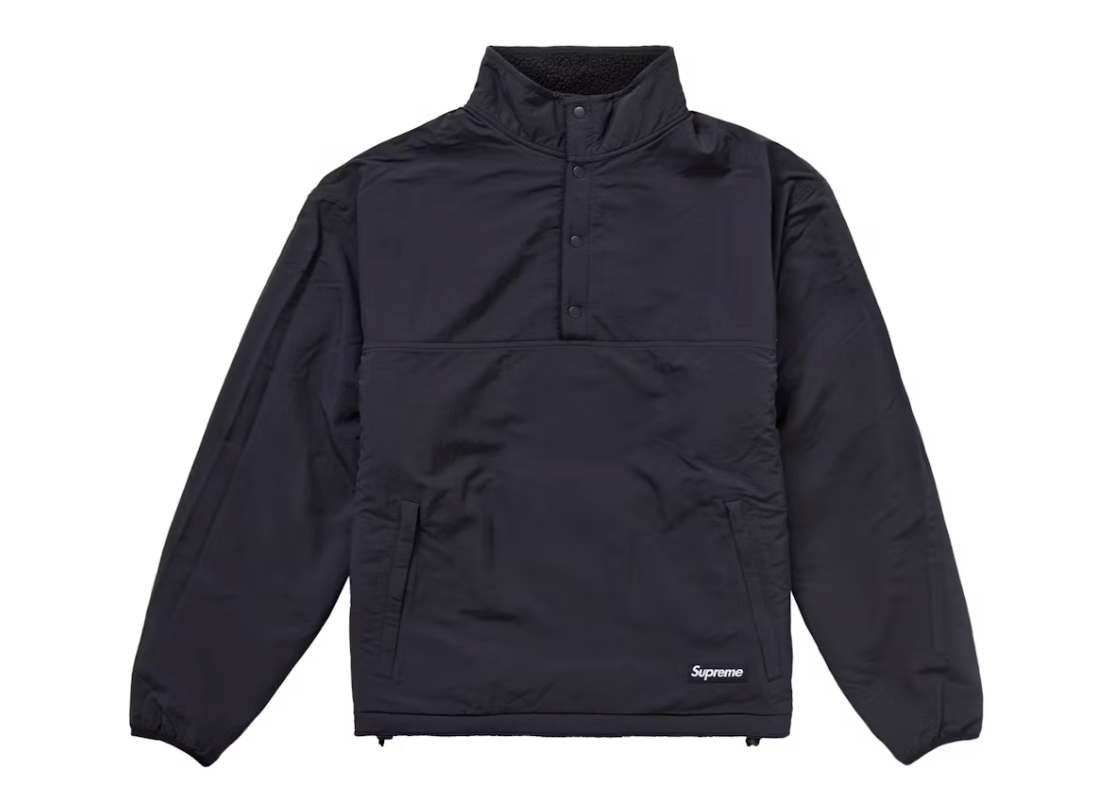 Supreme Polartec Shearling Reversible Pullover (FW24) Black