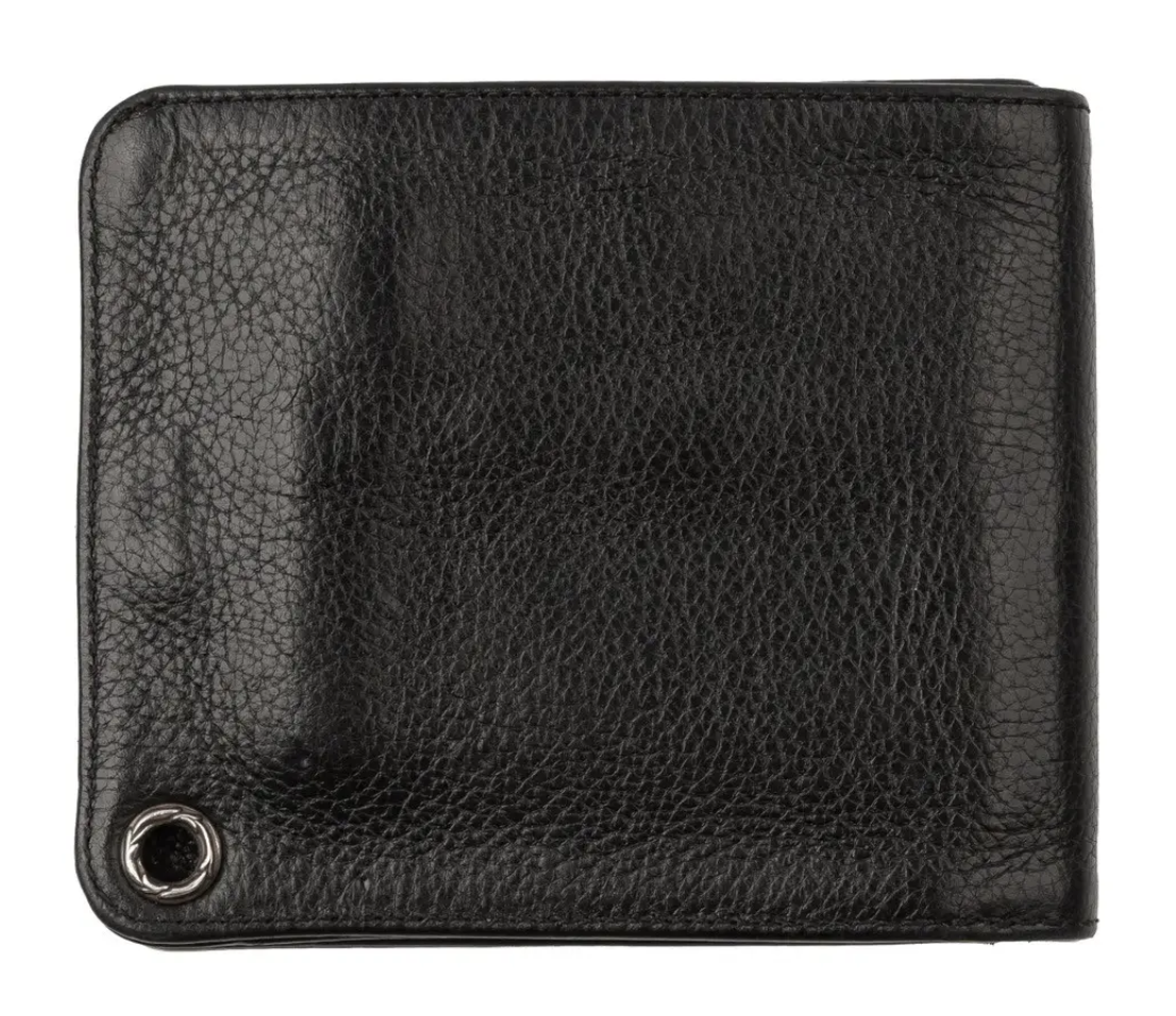 Chrome Hearts Cross Ball Snap Wallet Black