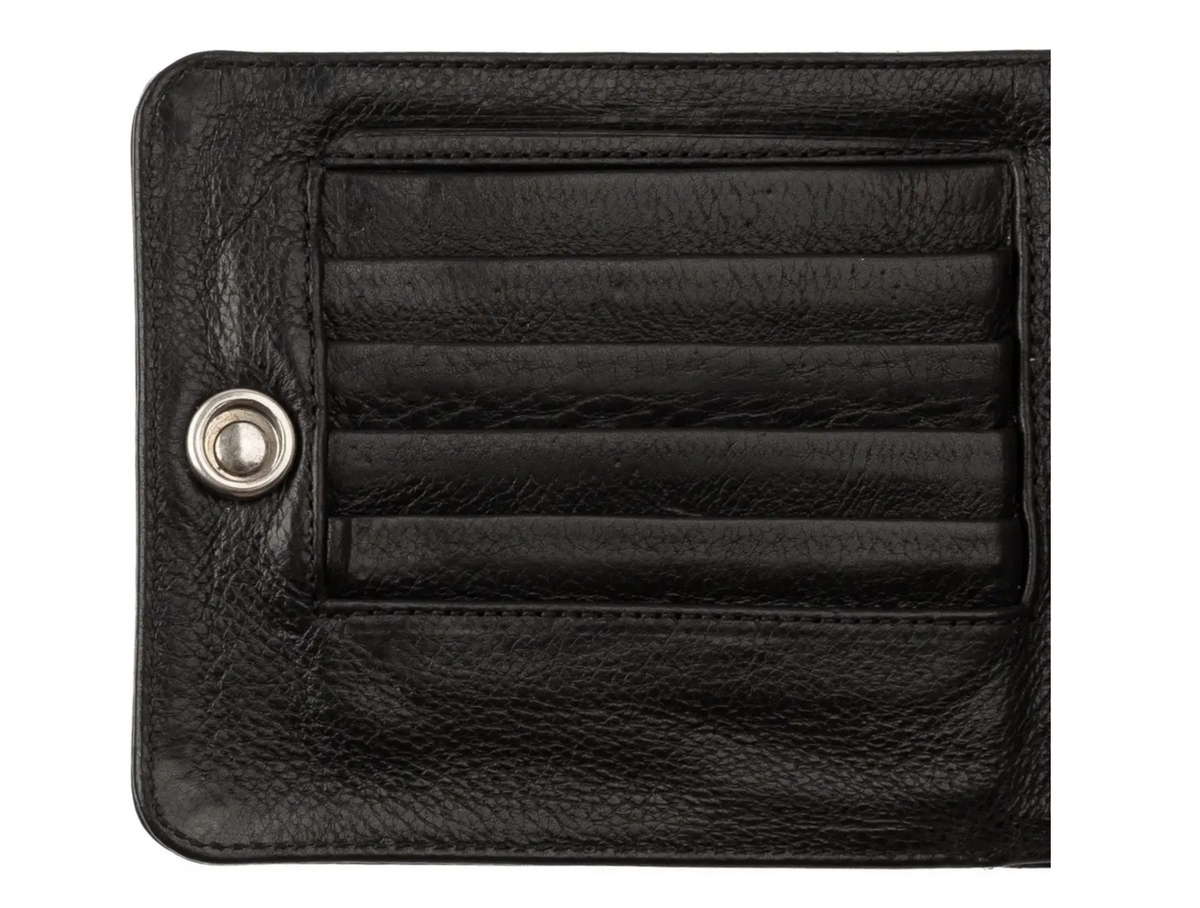 Chrome Hearts Cross Ball Snap Wallet Black
