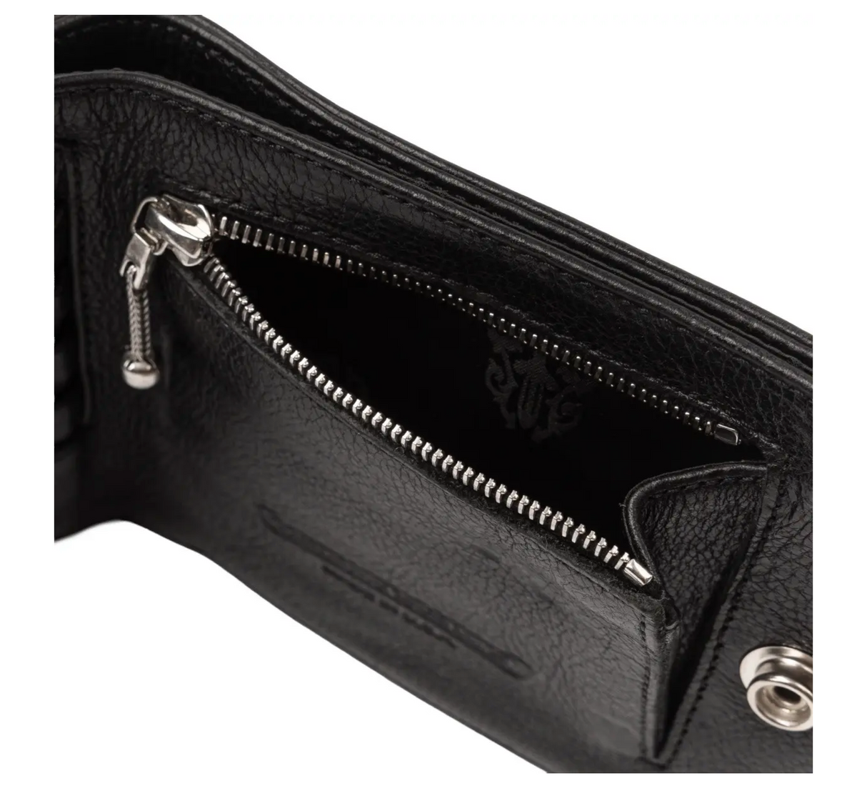 Chrome Hearts Cross Ball Snap Wallet Black