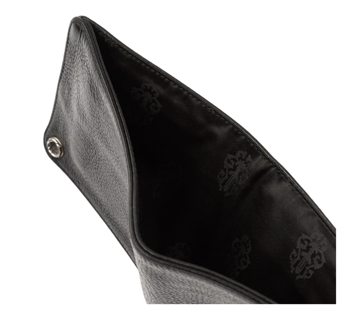 Chrome Hearts Cross Ball Snap Wallet Black