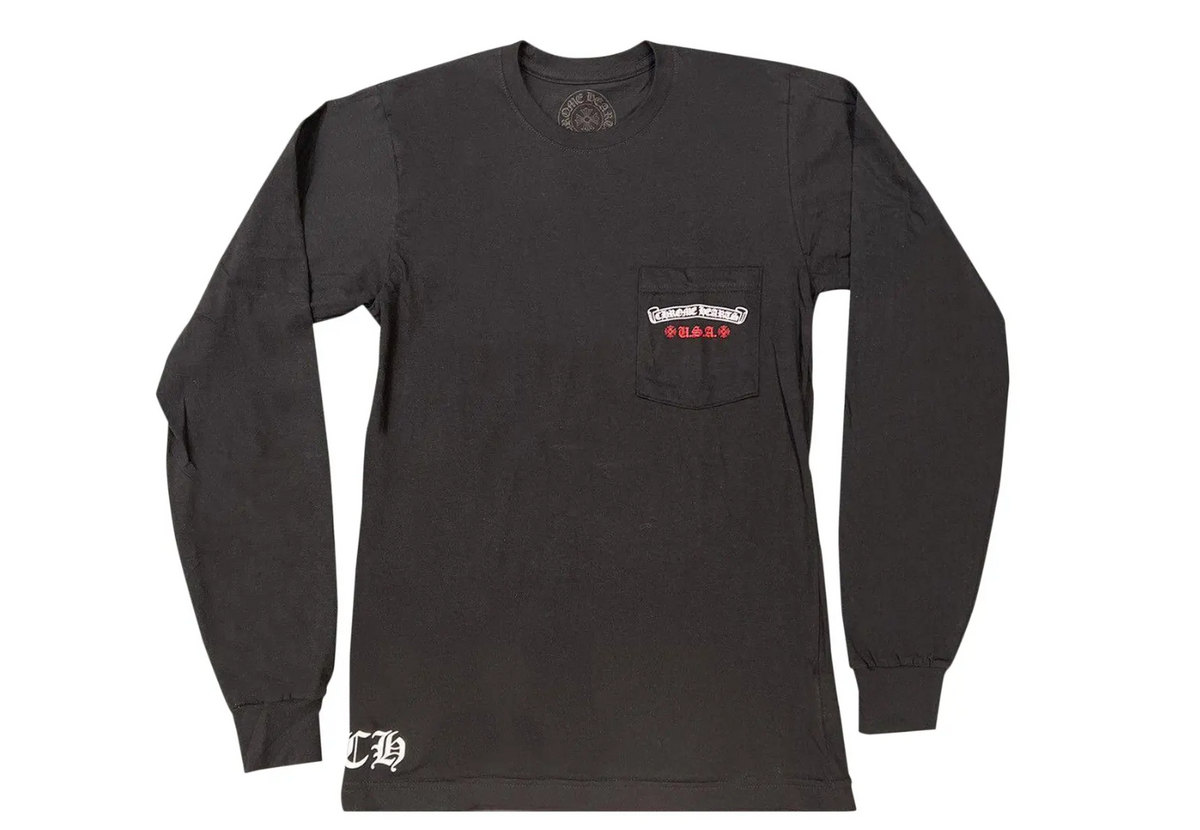 Chrome Hearts USA Flag Long-Sleeve Black