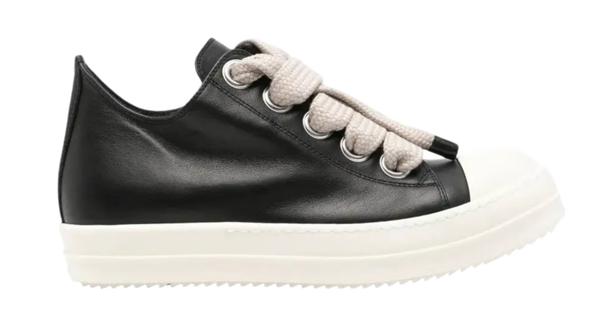 Rick Owens Jumbolace Low Sneaker Black Milk