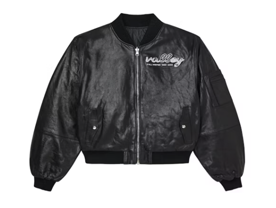 Vale Forever 1999-2000 Leather Bomber Jacket Black
