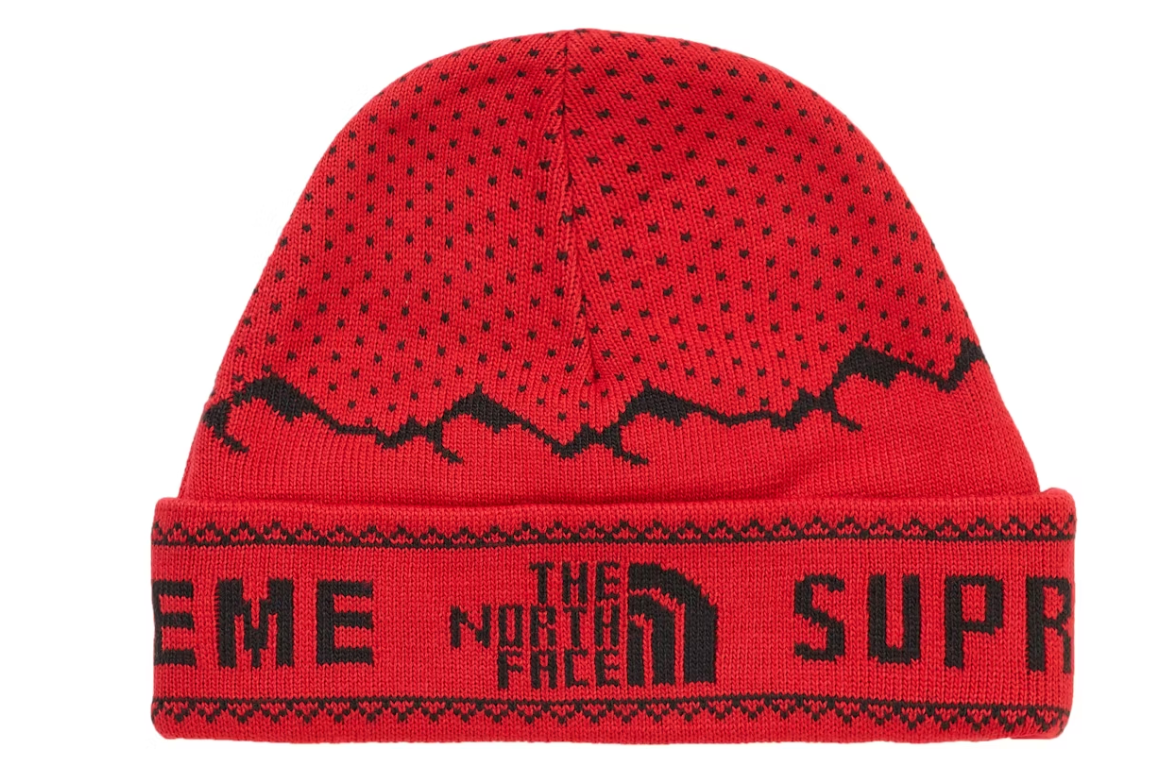 Supreme The North Face Fold Beanie Red