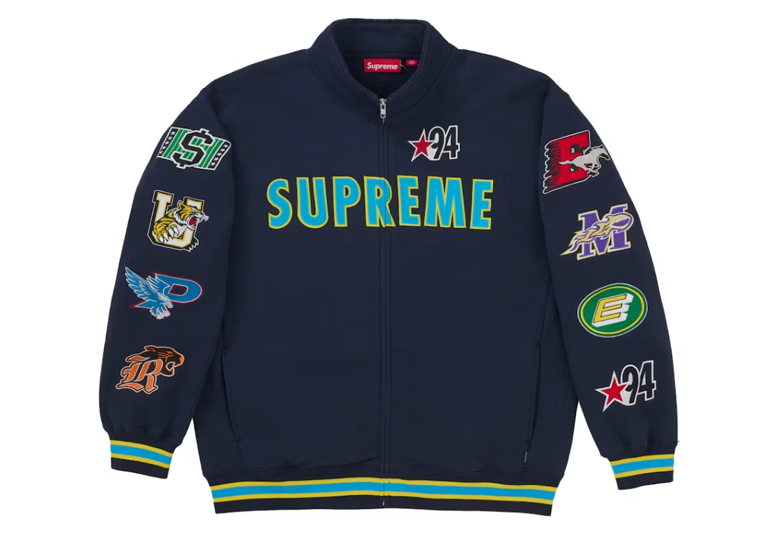 Supreme Mascots Zip Up Sweatshirt Navy
