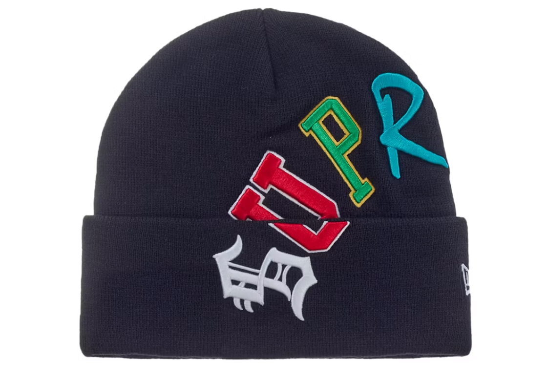 Supreme New Era Arc Beanie Navy