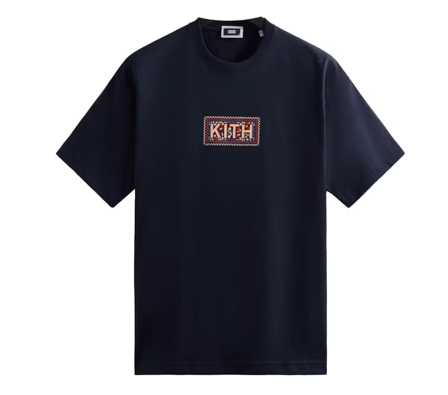 Kith Needlepoint Classic Logo Tee Nocturnal