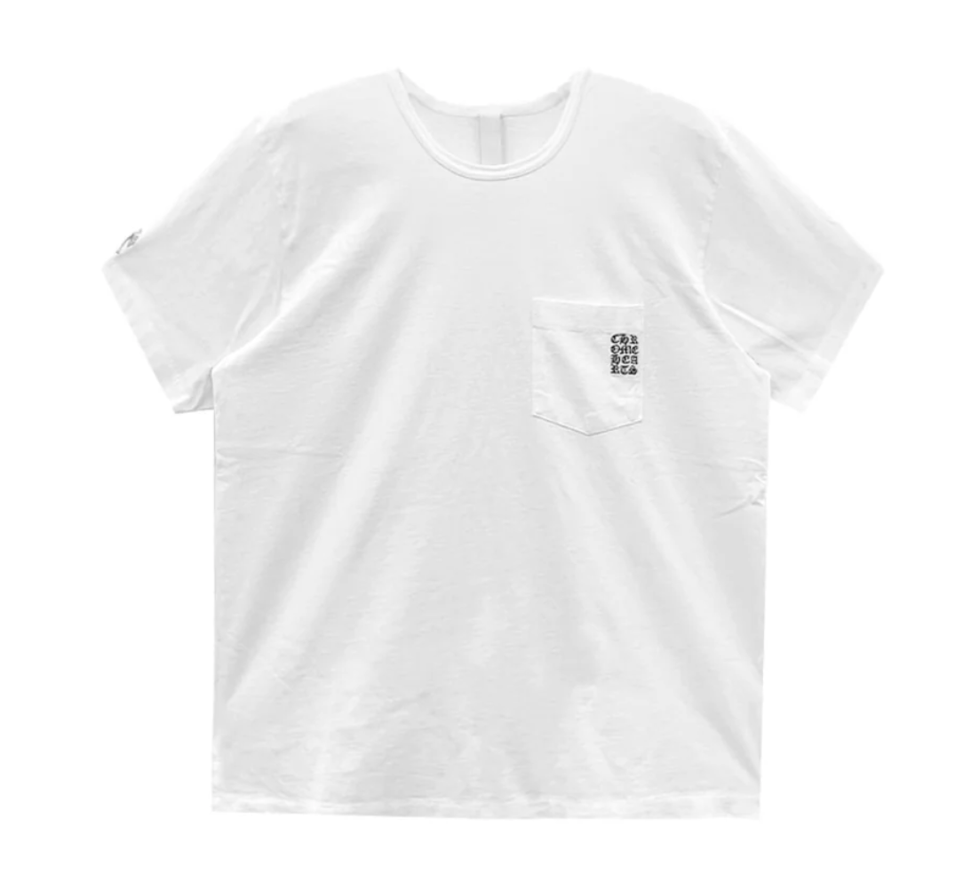 Chrome Hearts GRP Y NOT Embroidered Pocket White Short Sleeve Tee