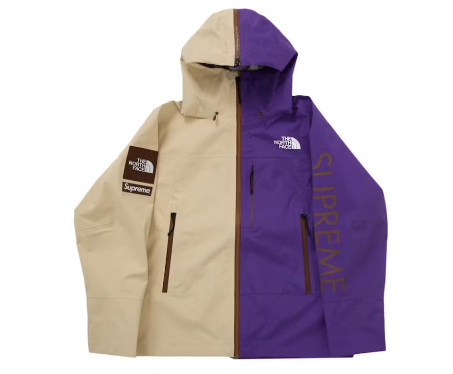 Supreme The North Face Split Taped Seam Shell Jacket Tan