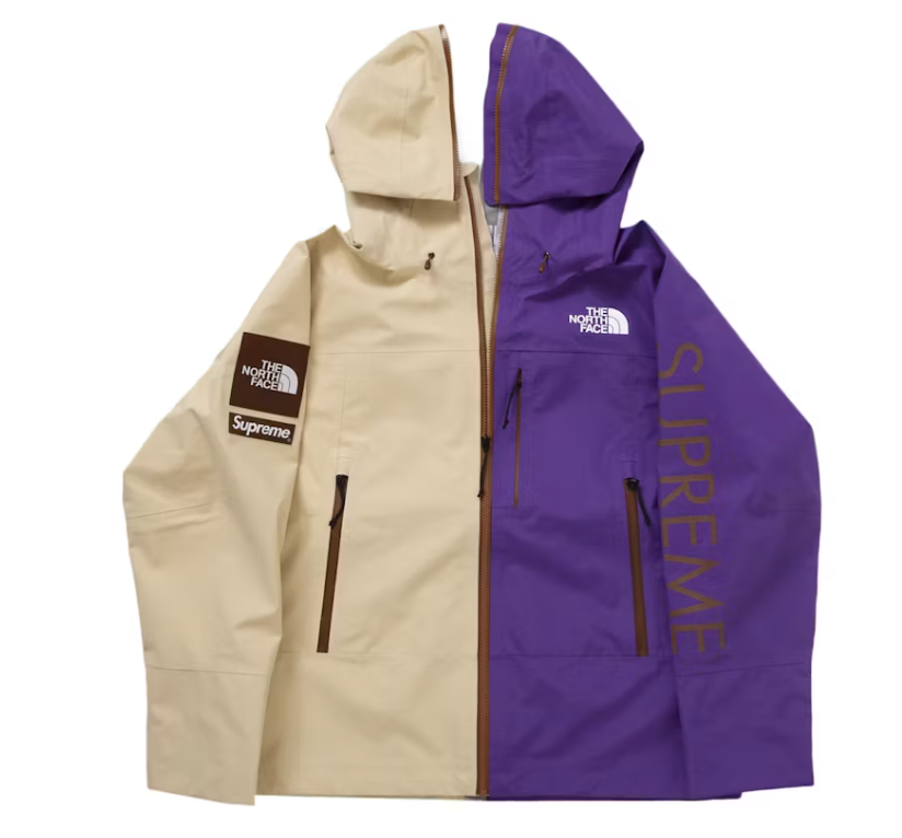 Supreme The North Face Split Taped Seam Shell Jacket Tan