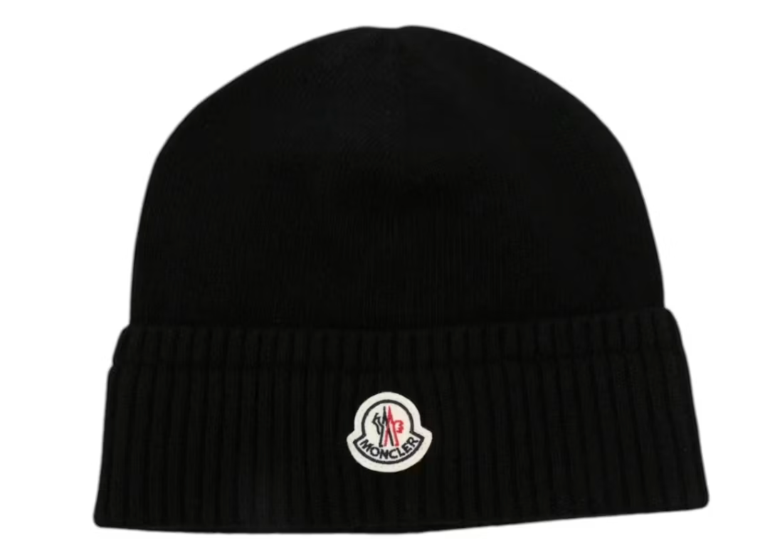 Moncler Logo Hat Beanie Black