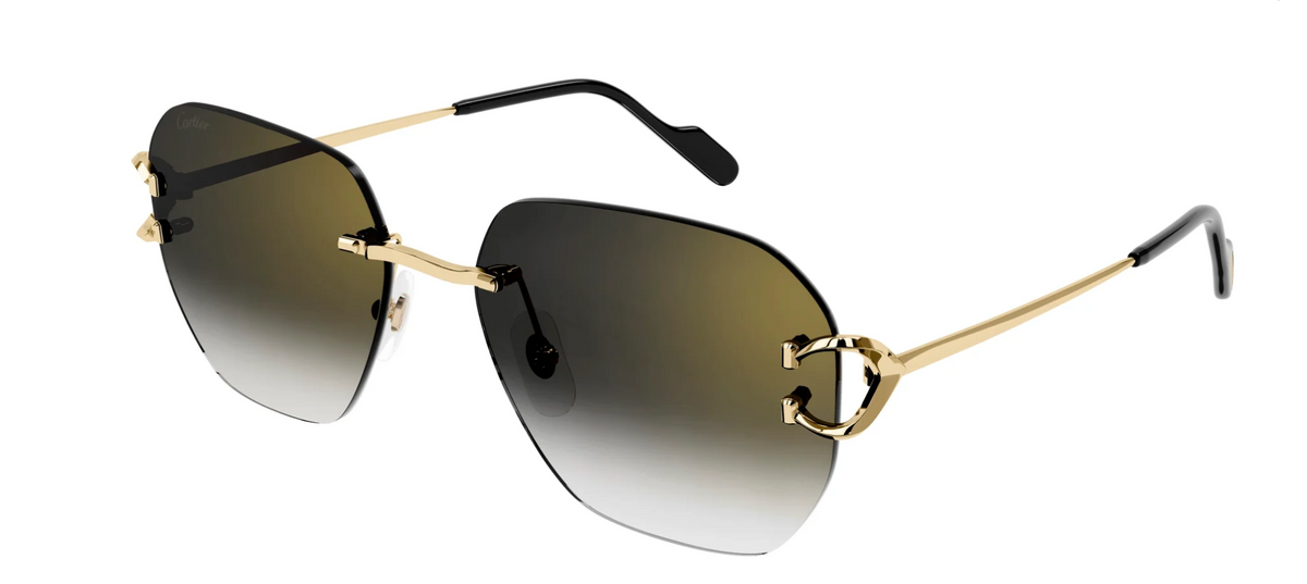 Cartier Classic C Motif Sunglasses Gold