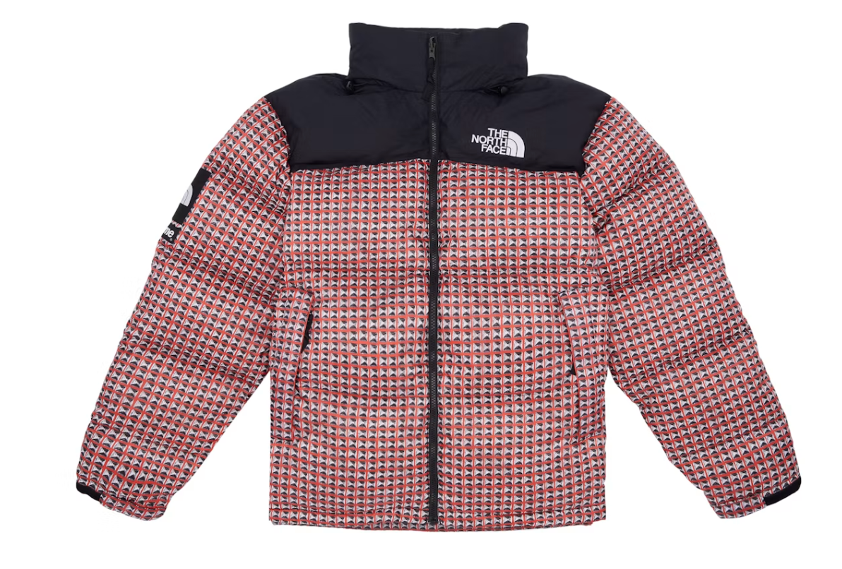 Supreme The North Face Studded Nuptse Jacket Red