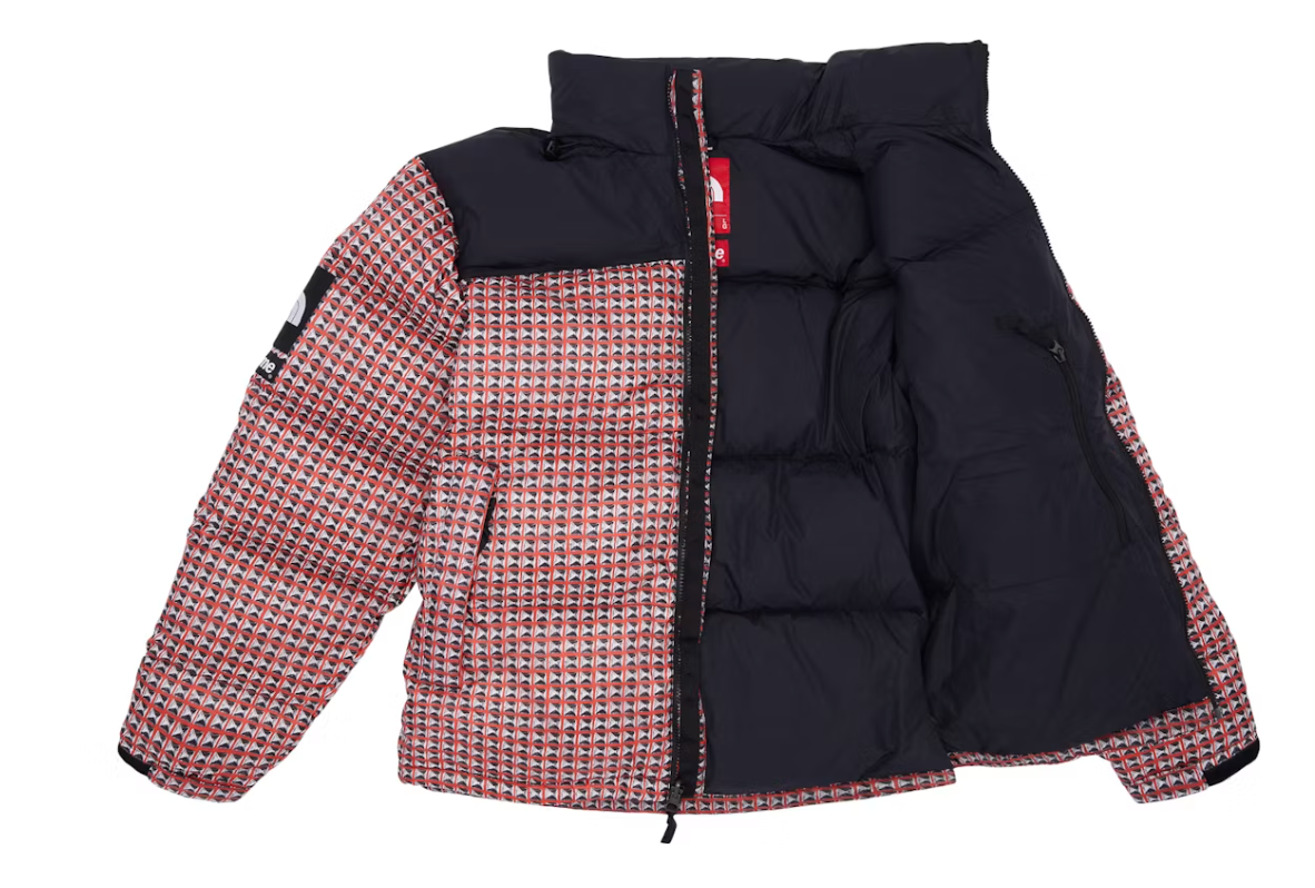 Supreme The North Face Studded Nuptse Jacket Red