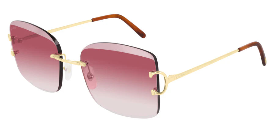 Cartier Signature C De Sunglasses Gold Red Gradient
