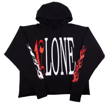 Vlone Palm Angels Hoodie Black Red
