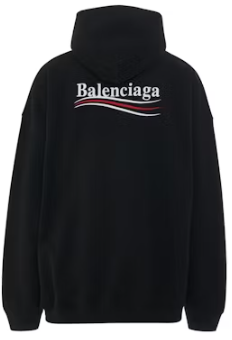 Balenciaga Political Campaign Hoodie Black