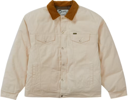 Supreme Schott Canvas Down Trucker Jacket Natural