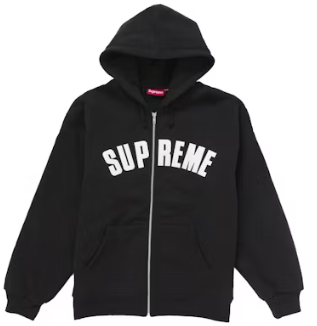 Supreme Arc Thermal Zip Up Hooded Sweatshirt Black