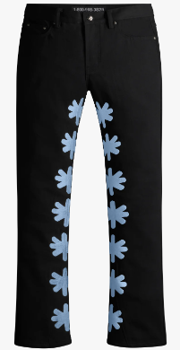 Lostshdws Denim Sun Logo Pant Powder Blue