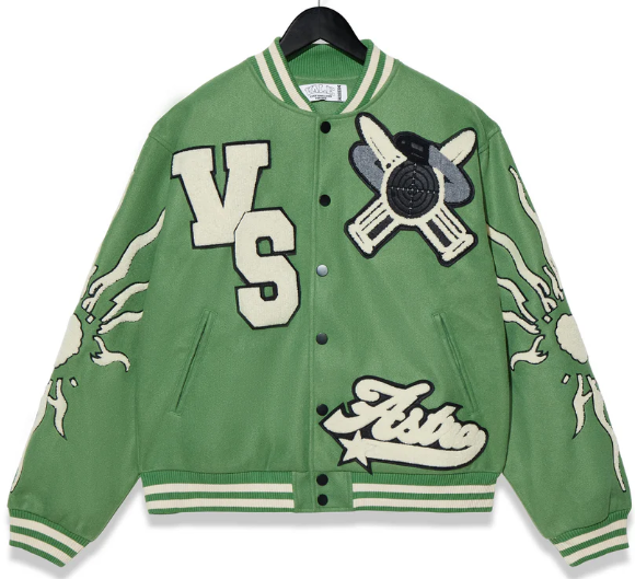 Vale Panther Forest Varsity Jacket Green