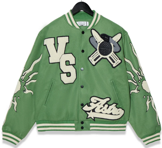 Vale Panther Forest Varsity Jacket Green