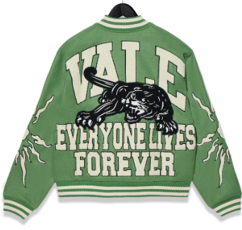 Vale Panther Forest Varsity Jacket Green