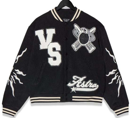 Vale Panther Forest Varsity Jacket Black