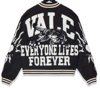 Vale Panther Forest Varsity Jacket Black