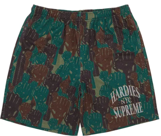 Supreme Hardies Camo Basketball Short Green