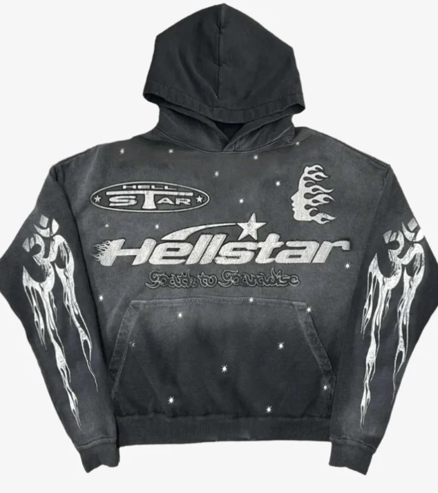 Hellstar Path To Paradise Hoodie Black Grey