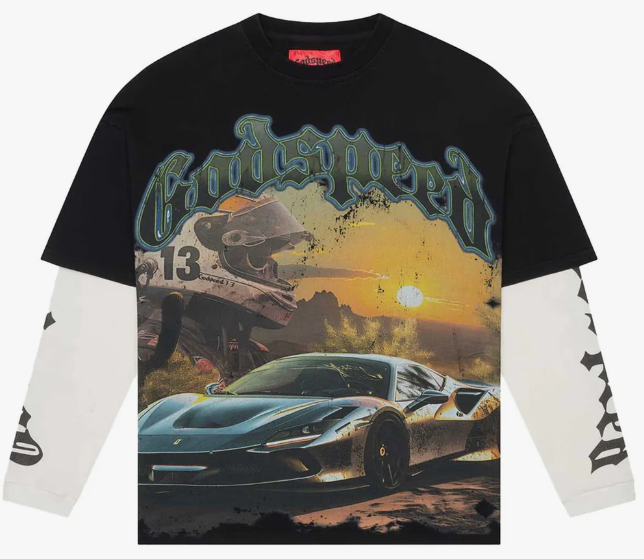 Godspeed Sunset Drift L/S Thermal Washed Black