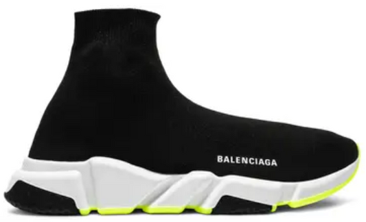 Balenciaga Speed Sneaker Black Yellow Sole