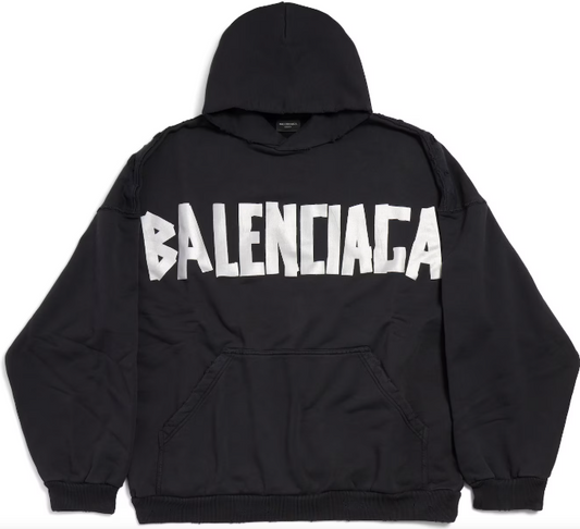 Balenciaga New Tape Type Hoodie Oversized Black