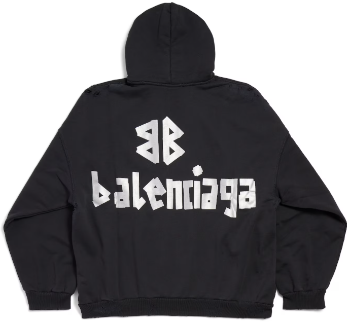 Balenciaga New Tape Type Hoodie Oversized Black