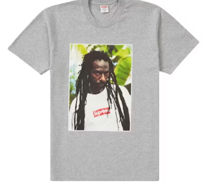 Supreme Buju Banton Tee Heather Grey
