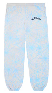 Sp5der AOP Web Sweatpants Heather Grey