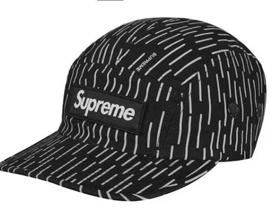 Supreme Military Camp Cap (FW24) Black Raindrop