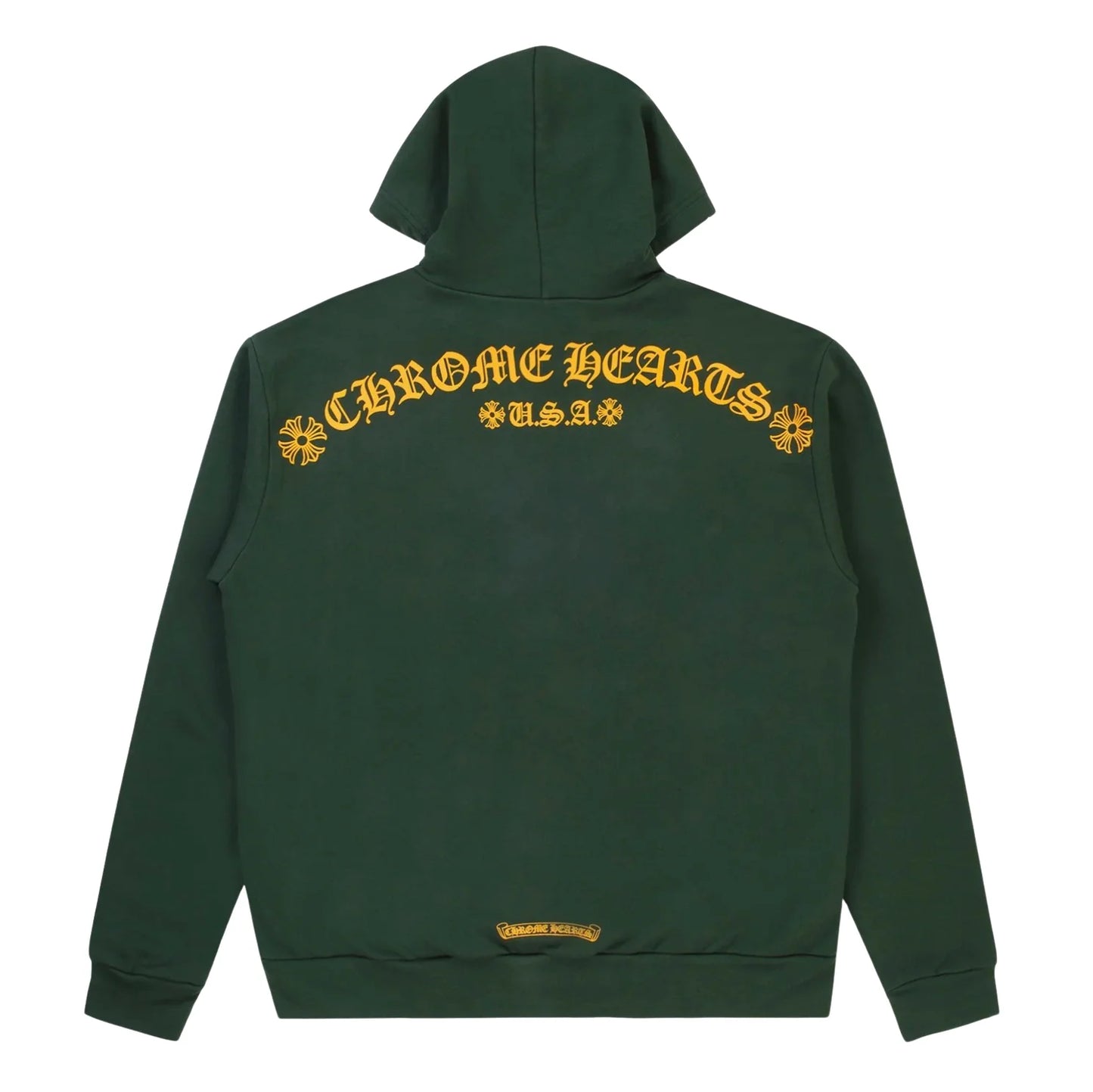Chrome Hearts T Bar Logo Hoodie Green/Orange