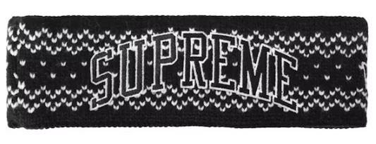 Supreme New Era Arc Logo Headband Black